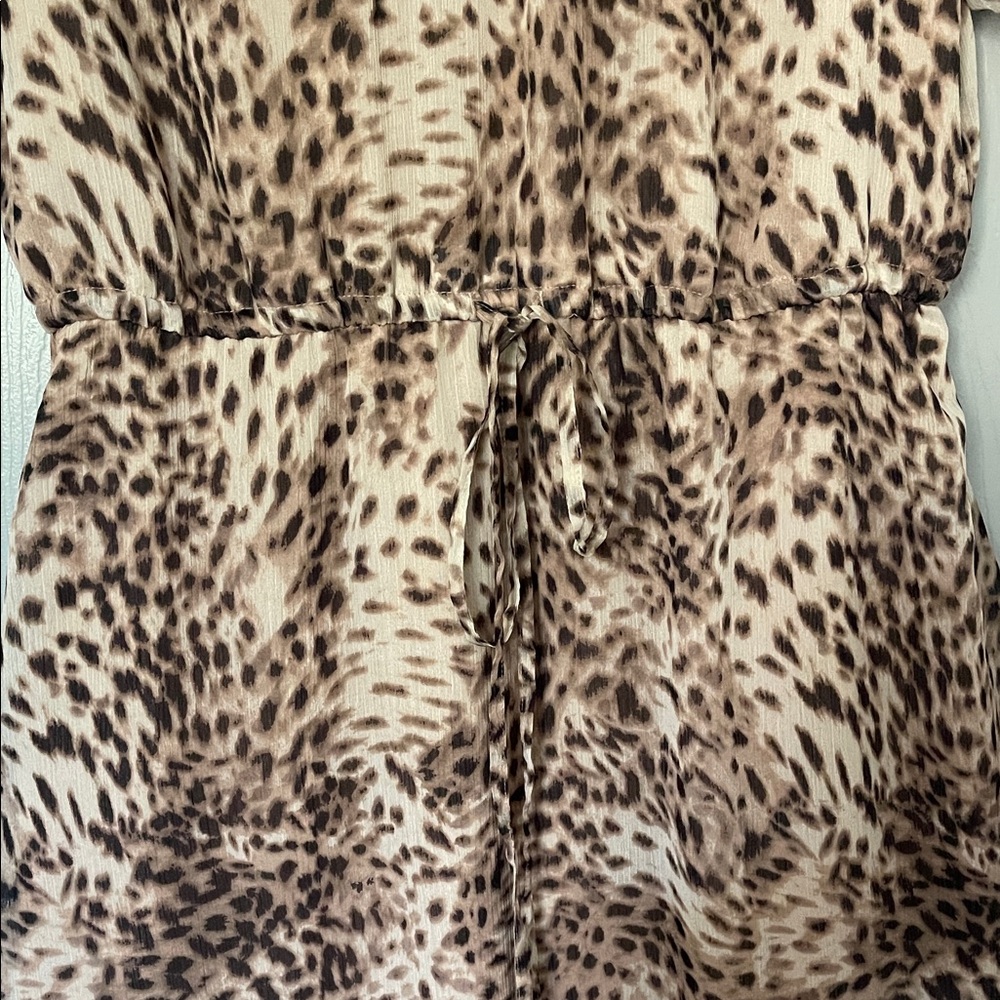 LOFT Animal Print Ruffle Dress - Picture 4 of 8
